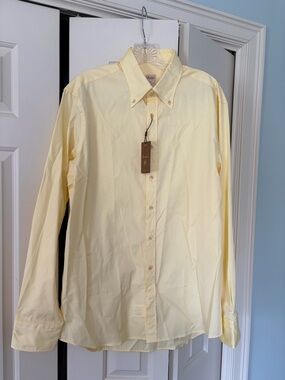 Stenstroms Men's Pale Yellow Button-Down Dress Shirt - Classic Tailoring